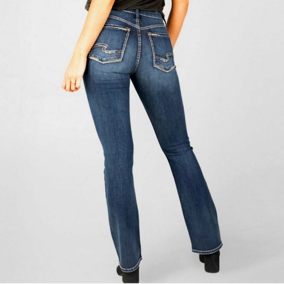 Silver Jeans Avery Slim Boot Bootcut High Waisted Rise Western Flare Size 26 - Picture 10 of 11